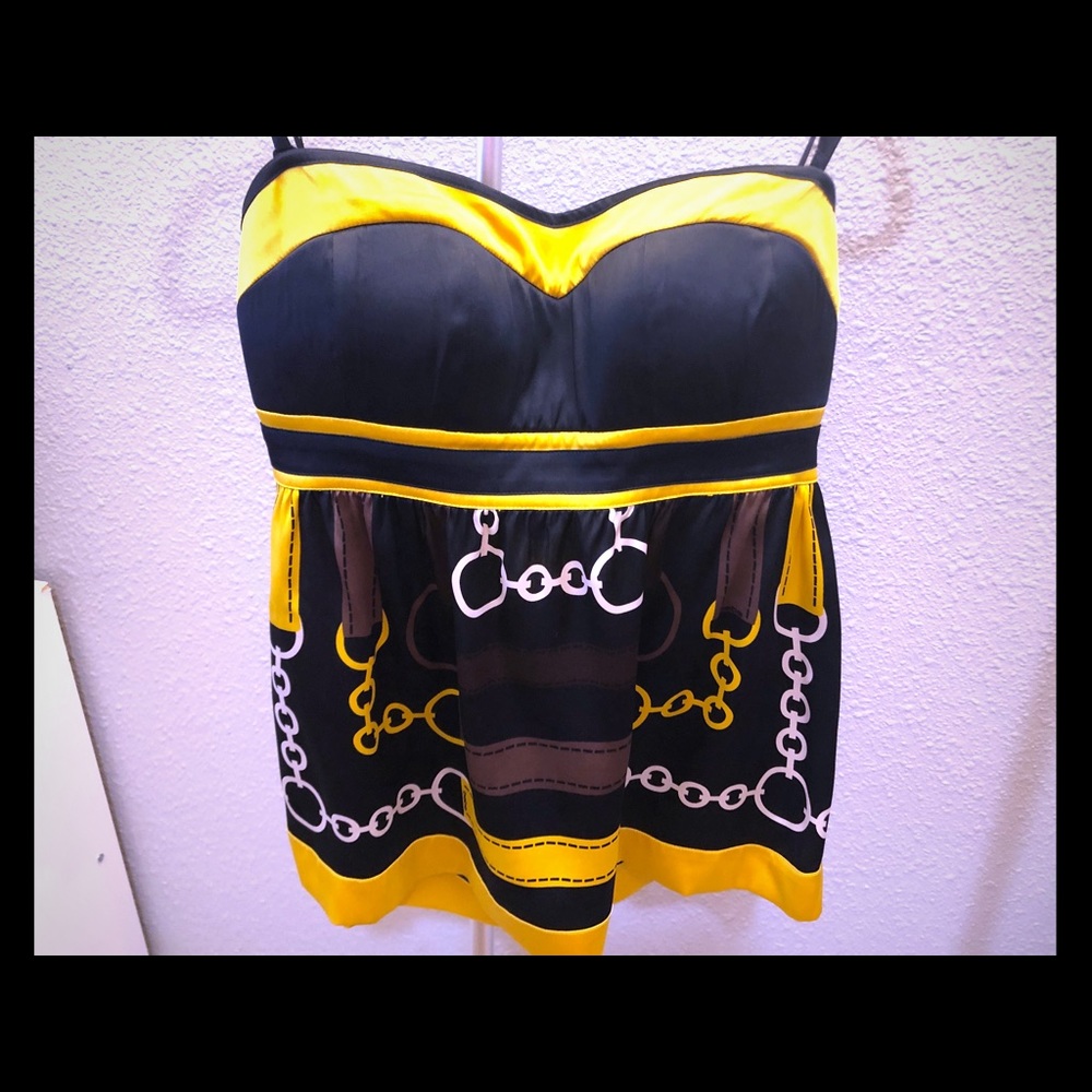 Bebe silk halter/strapless top